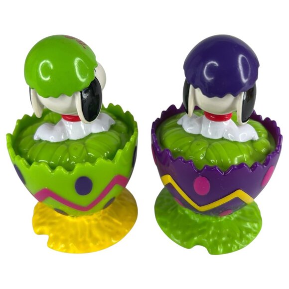 4 Whitmans Peanuts Snoopy Figurines Set Sitting In Easter Egg No Candy - Picture 4 of 11